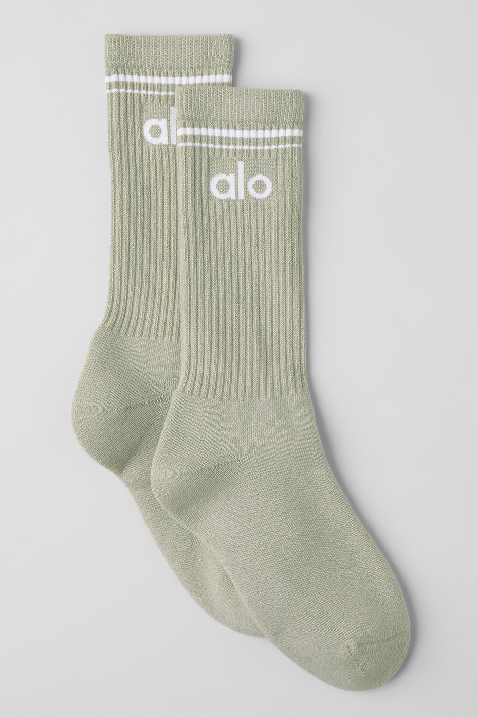 ALO Yoga Unisex Throwback Sock - Limestone/White