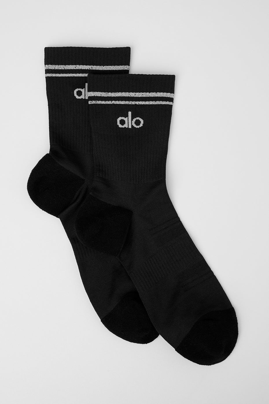ALO Yoga Unisex Half-Crew Performance Sock - Black
