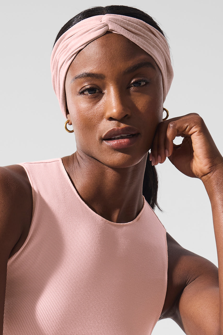 ALO Yoga Alosoft Headband - Pink Quartz Heather - 2