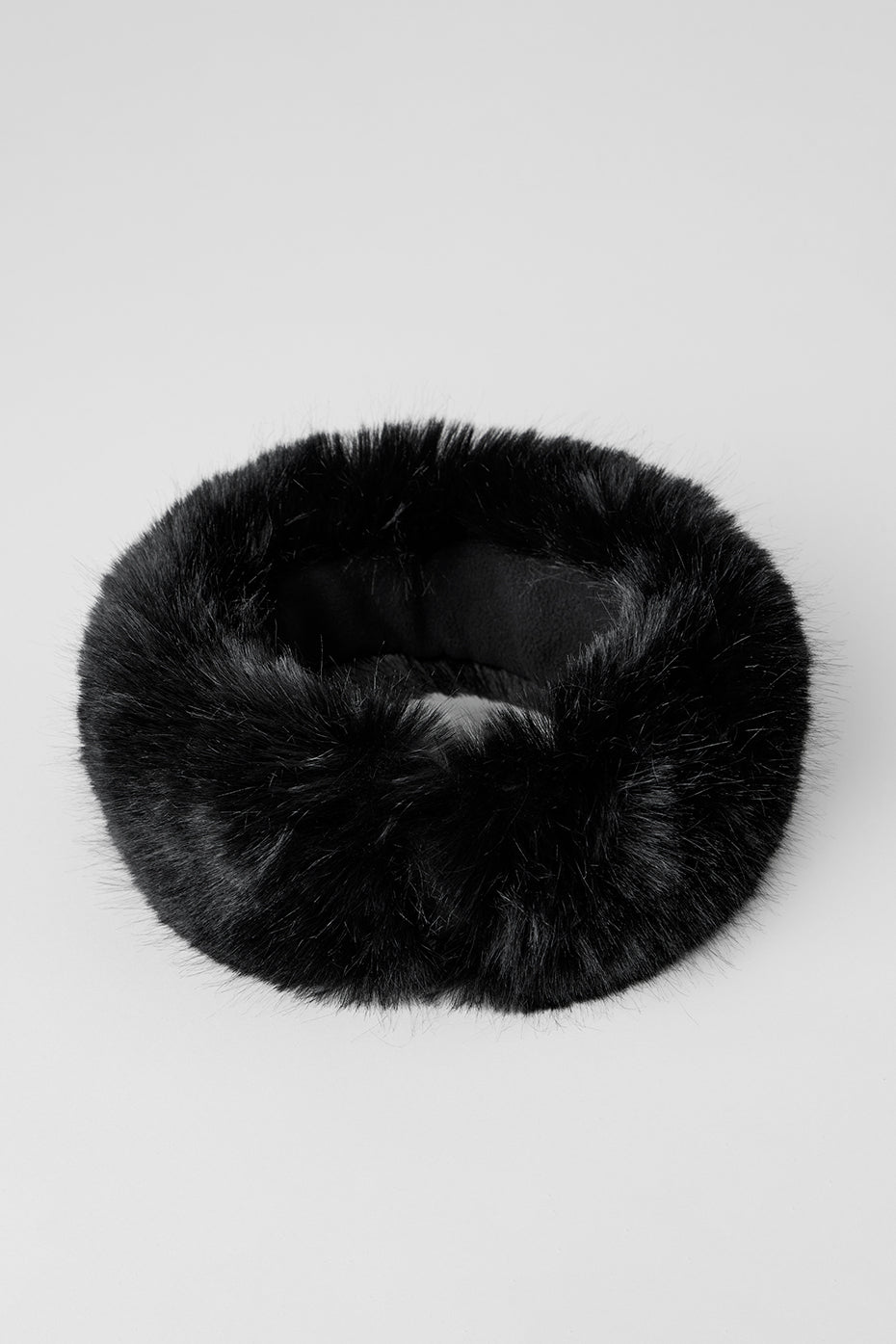 ALO Yoga Opulent Faux Fur Wintersun Headband - Black - 3
