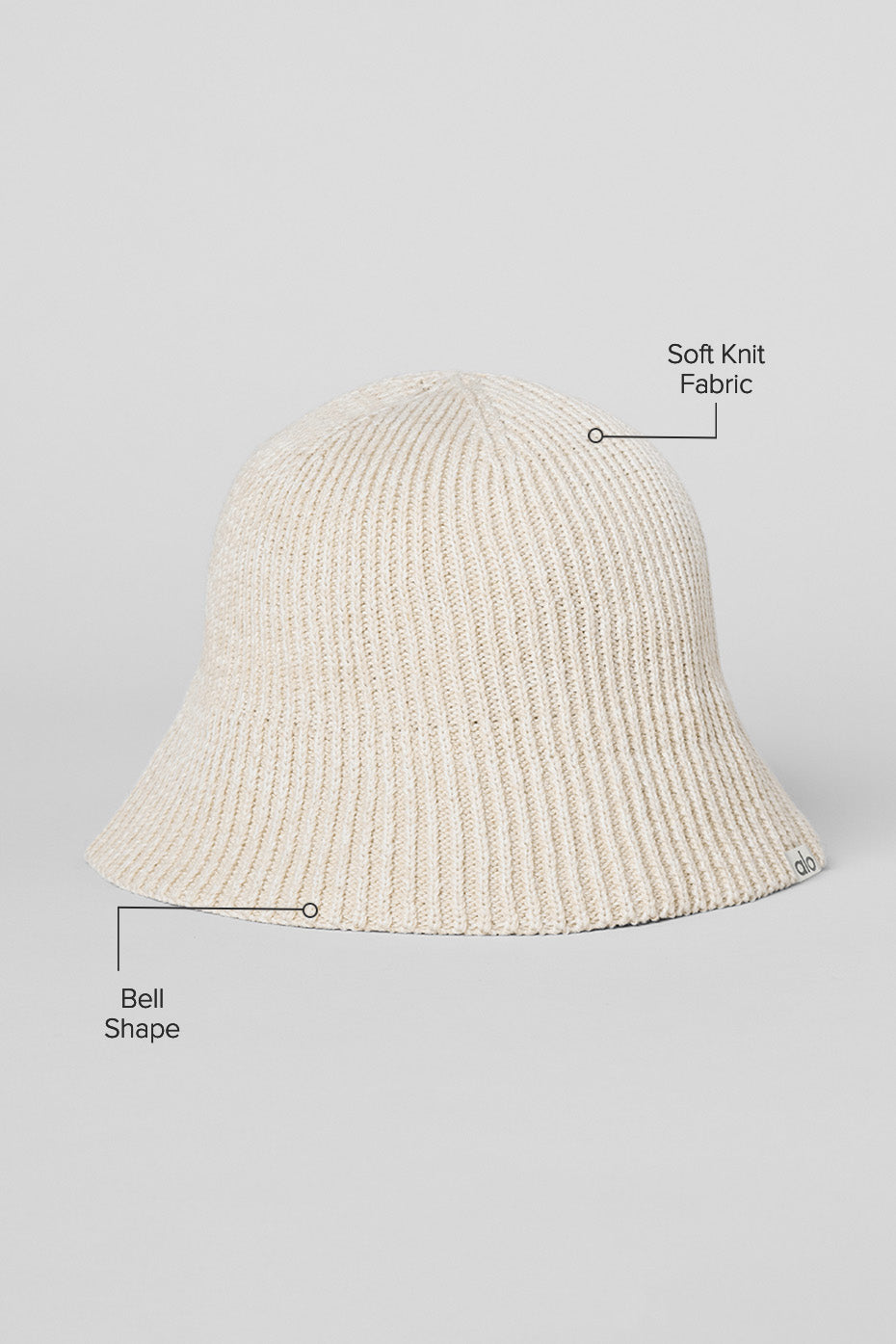 ALO Yoga Denim Knit Cloche - Ivory/Oatmilk - 2