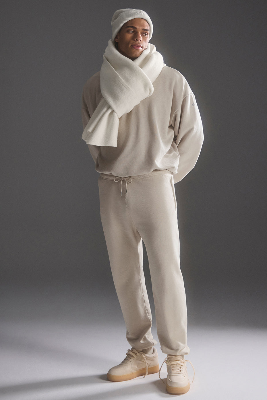 ALO Yoga Merino Wool Oversized Scarf - Ivory - 5