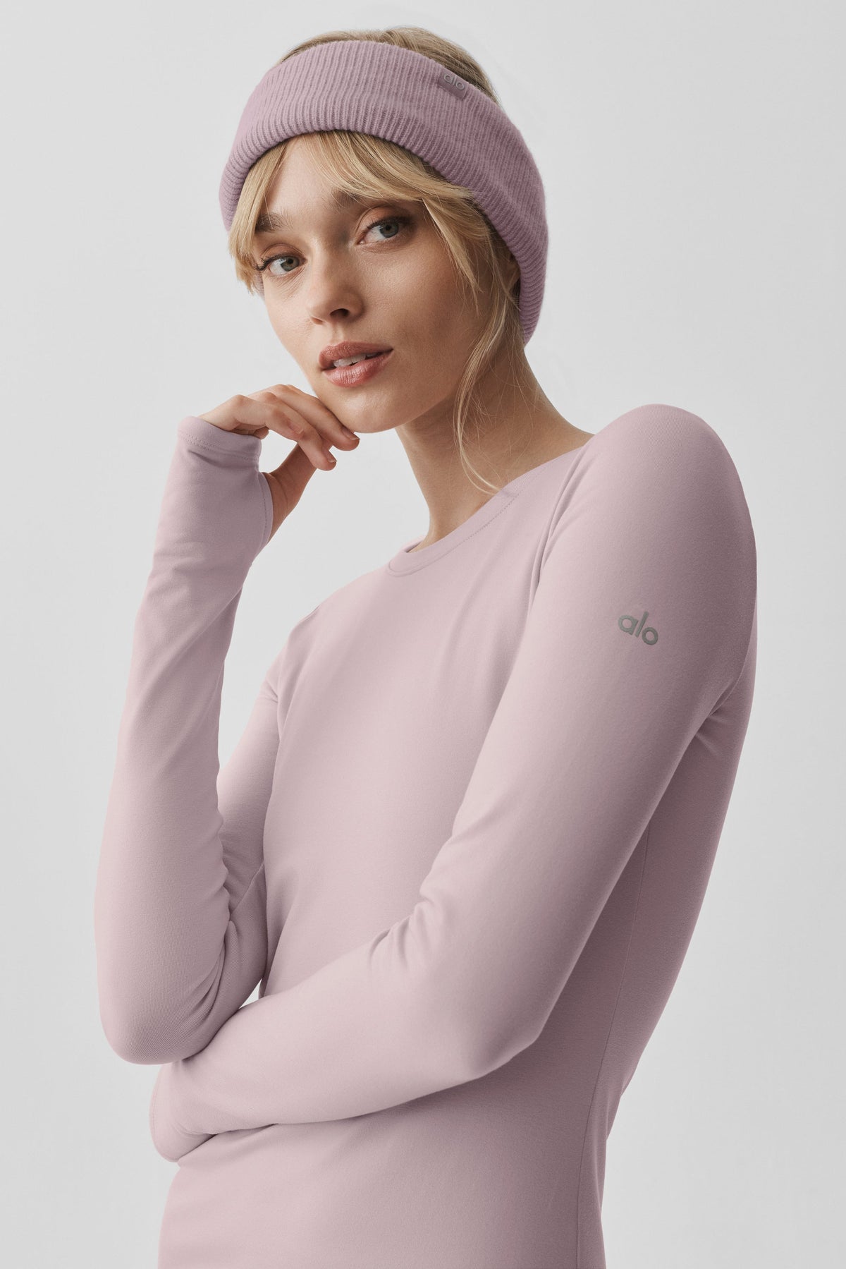 ALO Yoga Cashmere Wool Harmony Earwarmer - Frosted Pearl