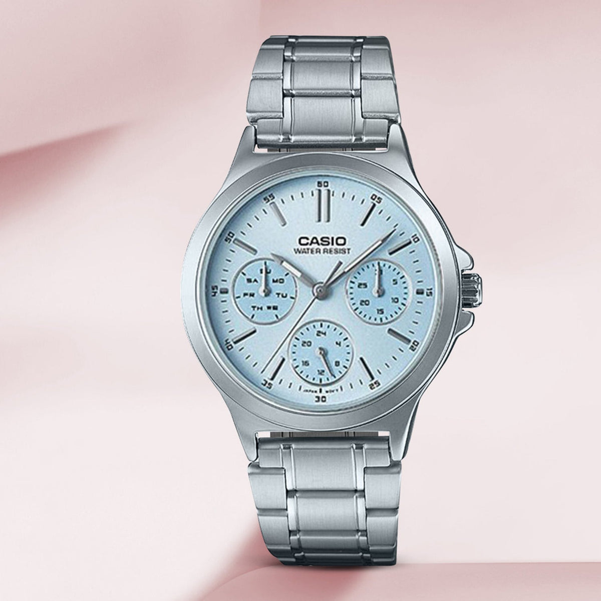 Casio Enticer Women Quartz Blue Dial Analog Stainless Steel Watch A1147 - 5