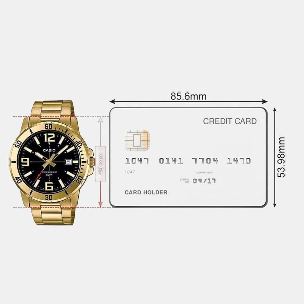 Casio Enticer Men Quartz Black Dial Analog Stainless Steel Watch A1367 - 5