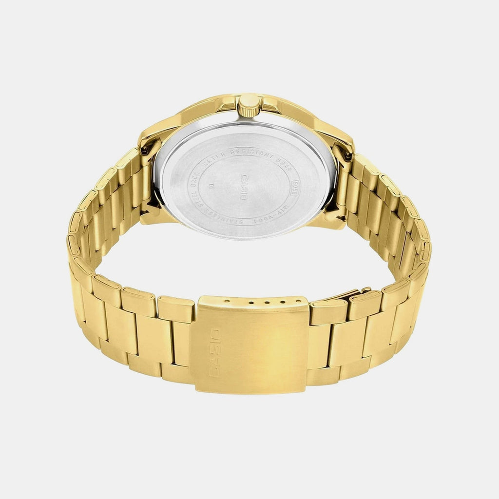 Casio Enticer Men Quartz Gold Dial Analog Stainless Steel Watch A1368 - 4