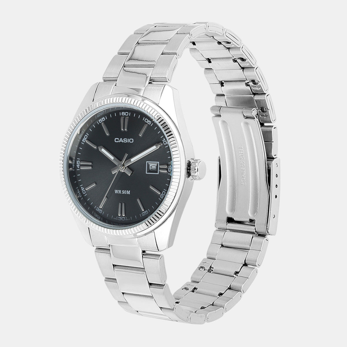 Casio Enticer Women Quartz Black Dial Analog Stainless Steel Watch A1535 - 2