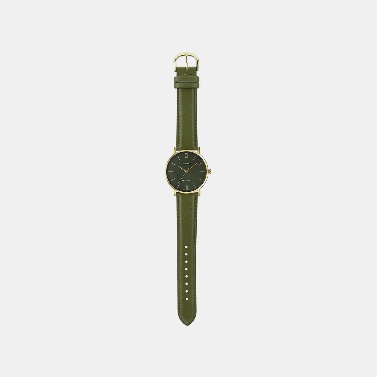 Casio Enticer Men Quartz Green Dial Analog Leather Watch A1782 - 5