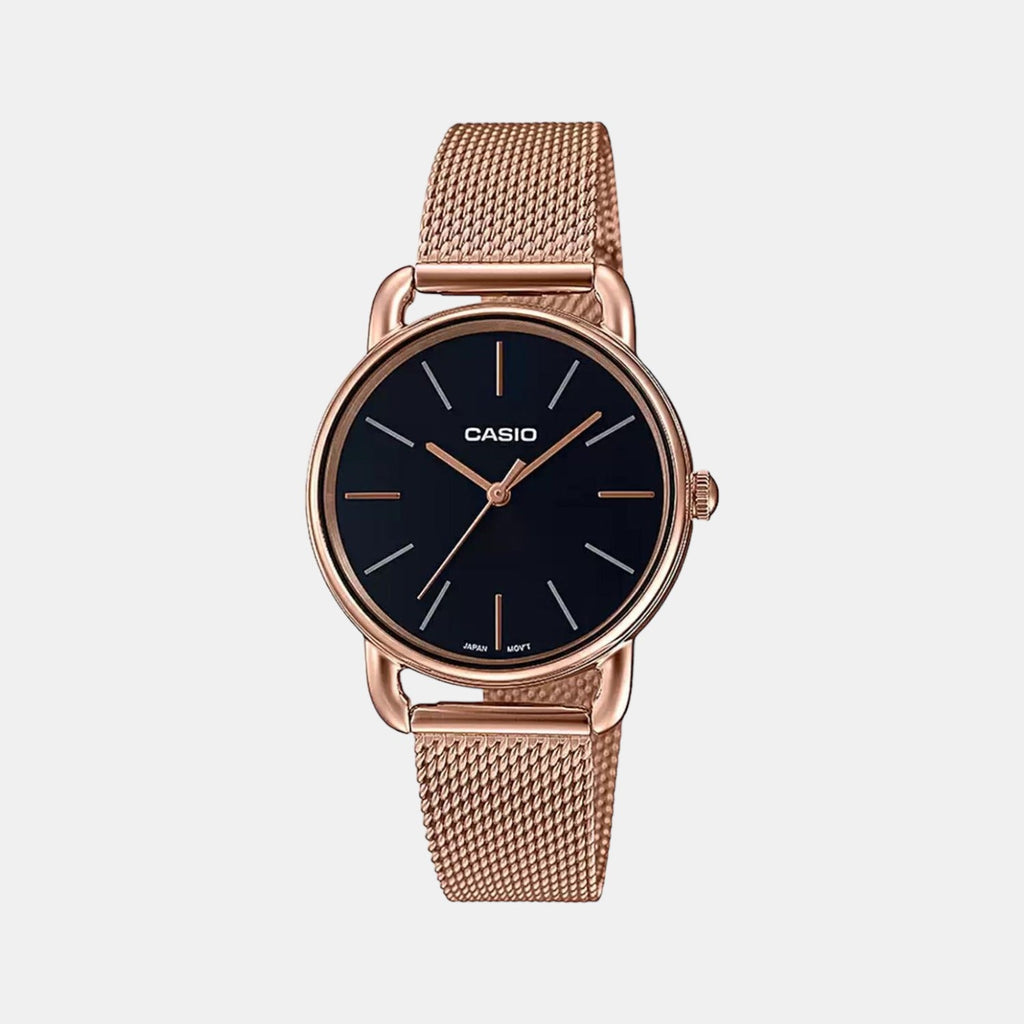 Casio Enticer Women Quartz Black Dial Analog Mesh Watch A1794 - 1