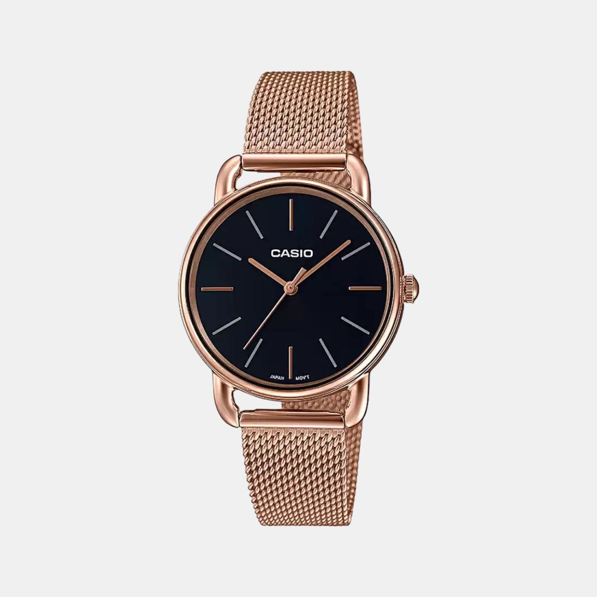 Casio Enticer Women Quartz Black Dial Analog Mesh Watch A1794 - 1