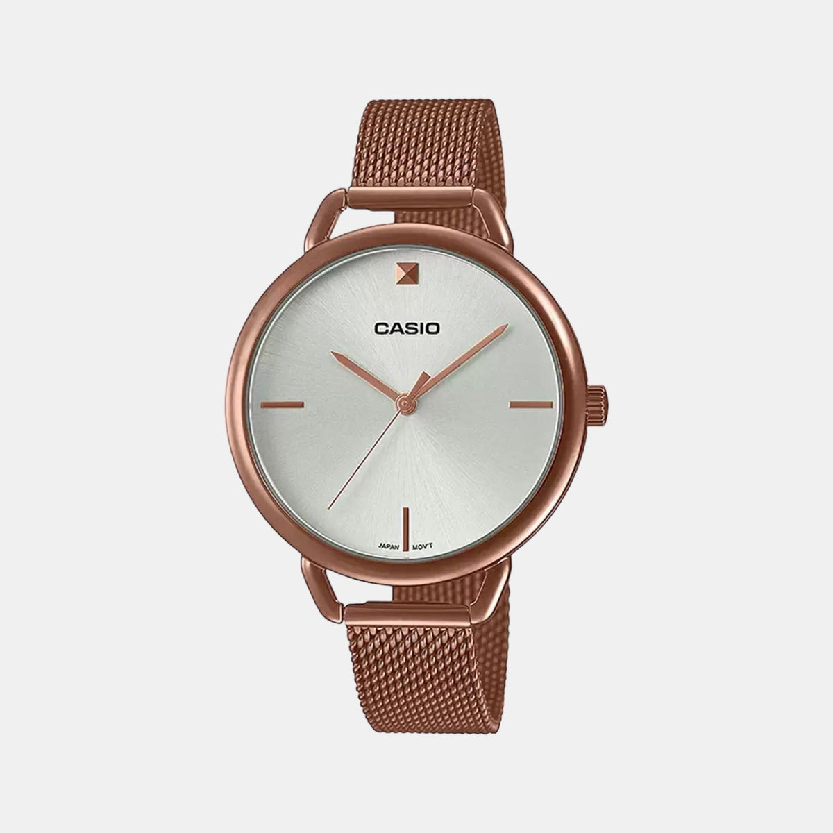 Casio Enticer Women Quartz Silver Dial Analog Mesh Watch A1812 - 1