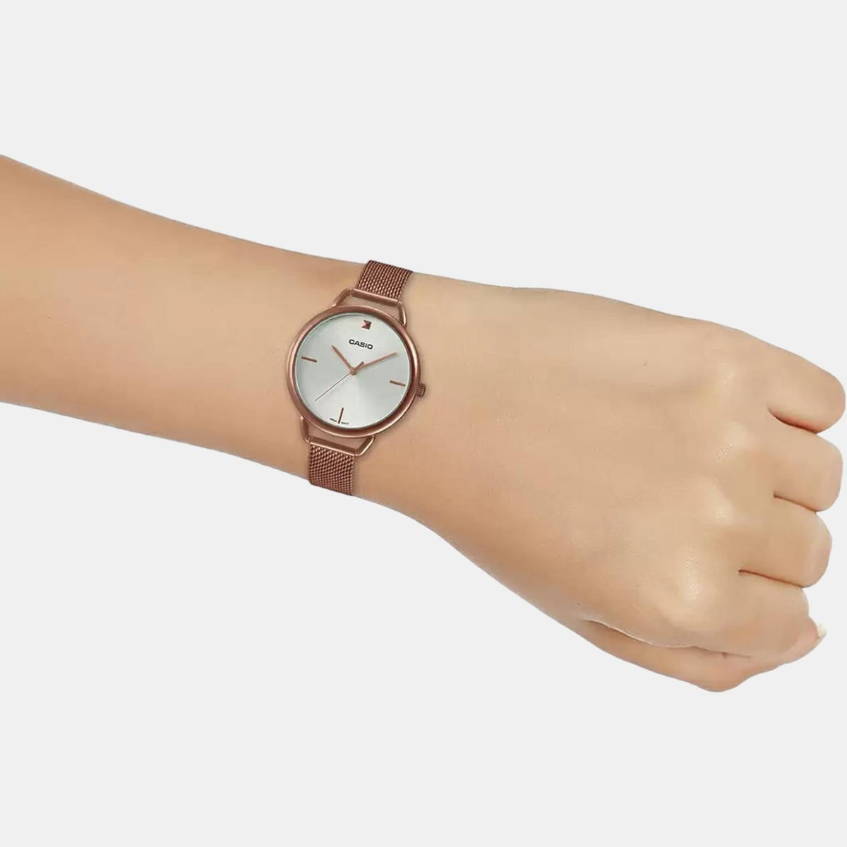 Casio Enticer Women Quartz Silver Dial Analog Mesh Watch A1812 - 5