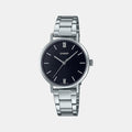 Casio Enticer Women Quartz Black Dial Analog Stainless Steel Watch A1997 - 1