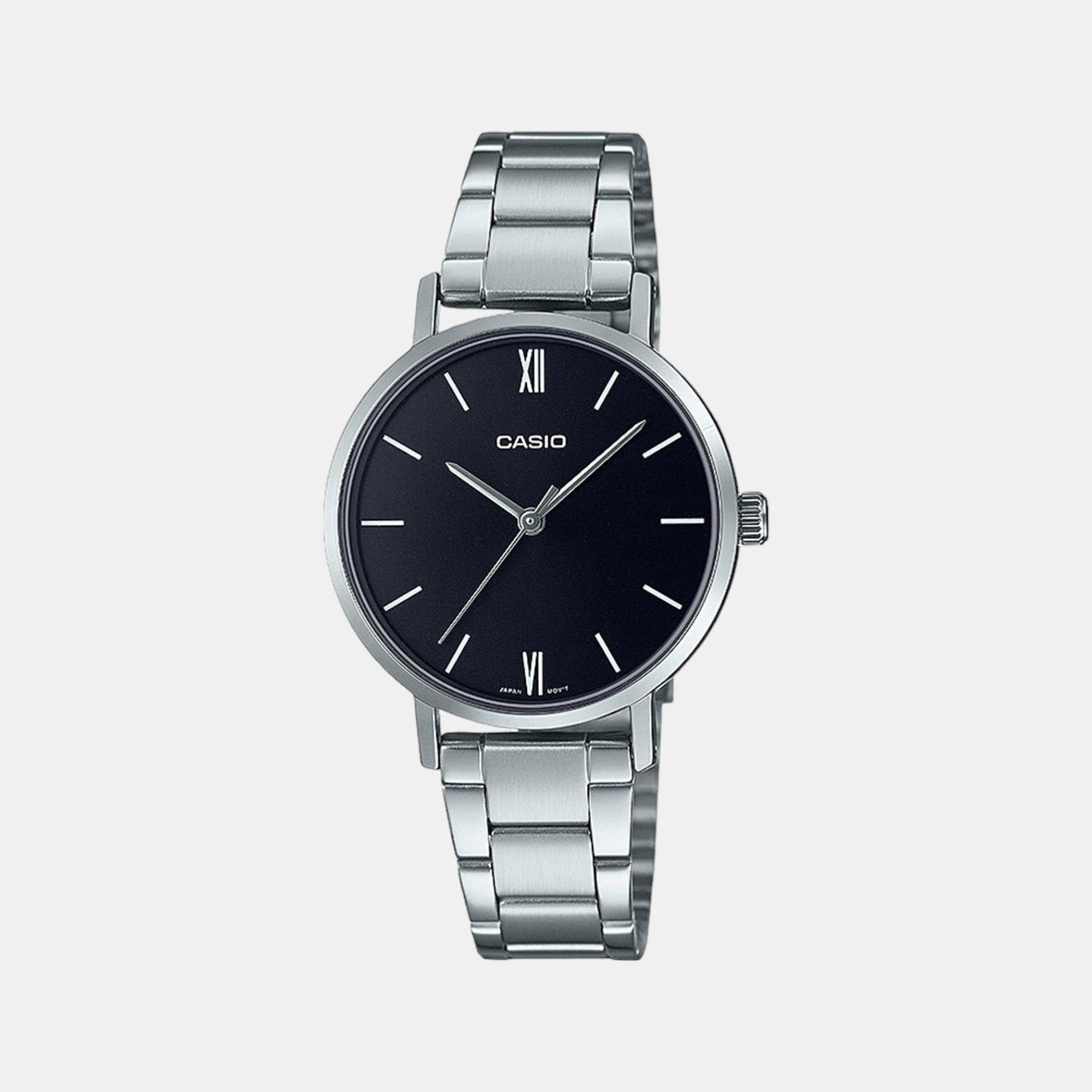 Casio Enticer Women Quartz Black Dial Analog Stainless Steel Watch A1997 - 1