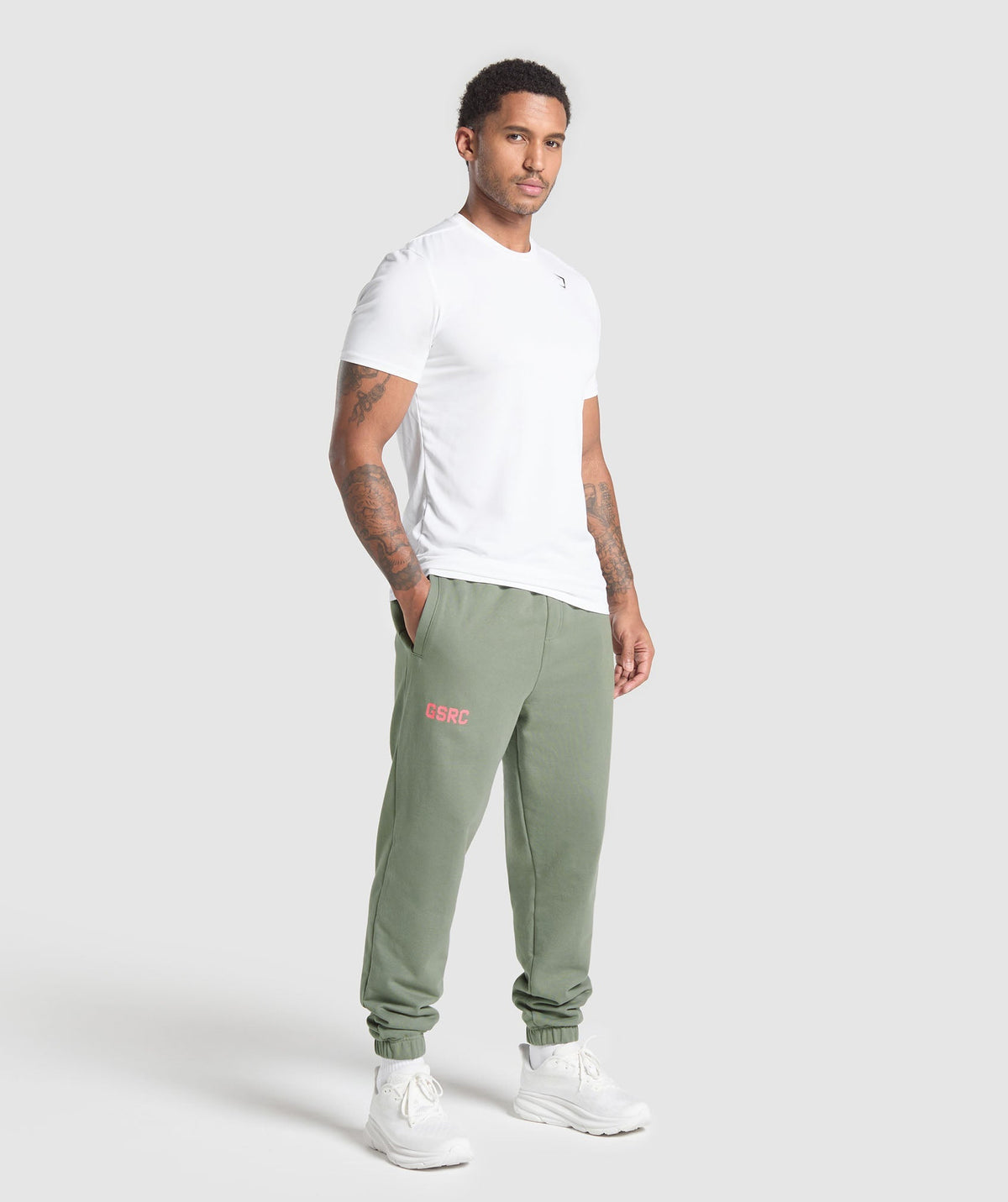Gymshark Running Graphic Joggers - Unit Green - 3