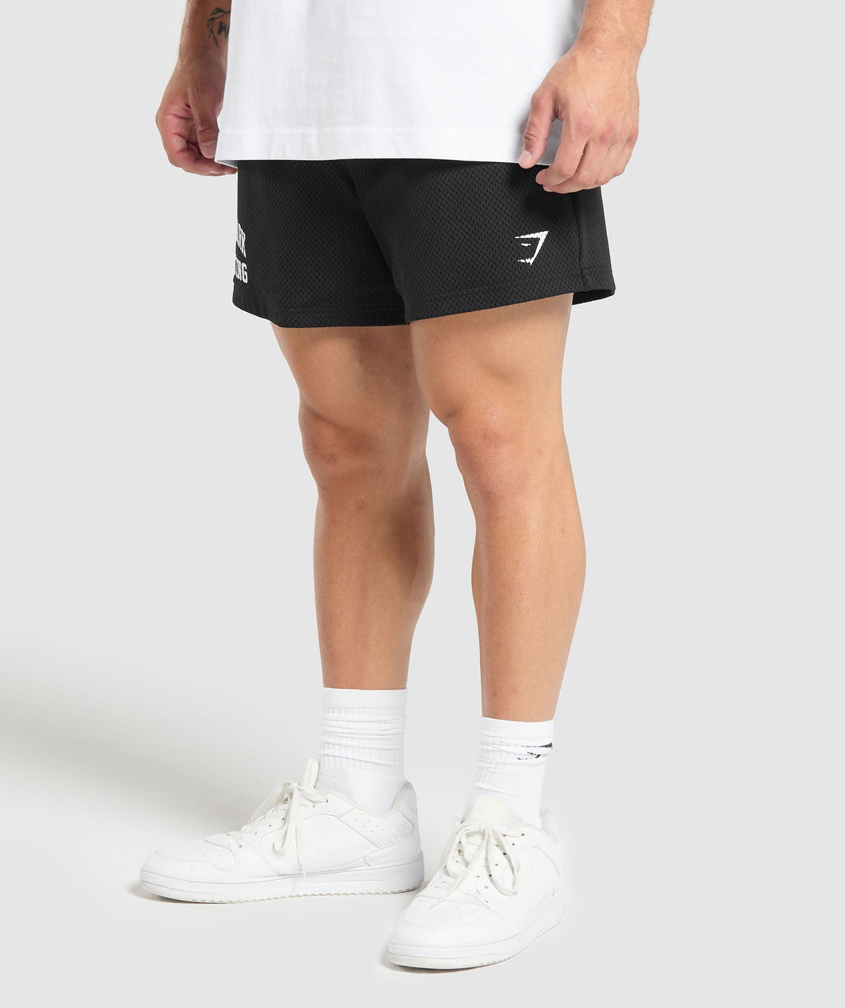 Gymshark Lifting Mesh 5" Shorts - Black - 3