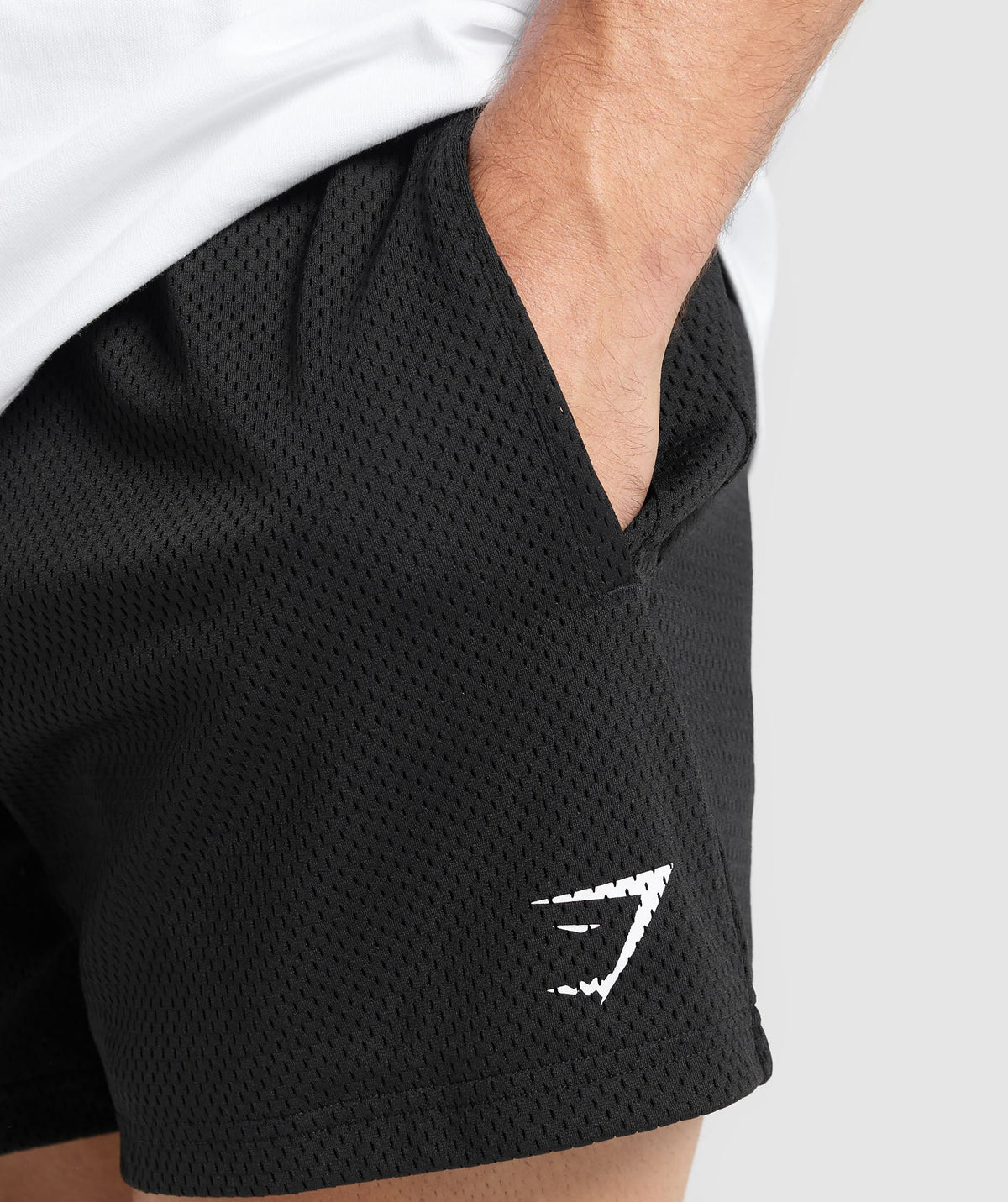 Gymshark Lifting Mesh 5" Shorts - Black - 5