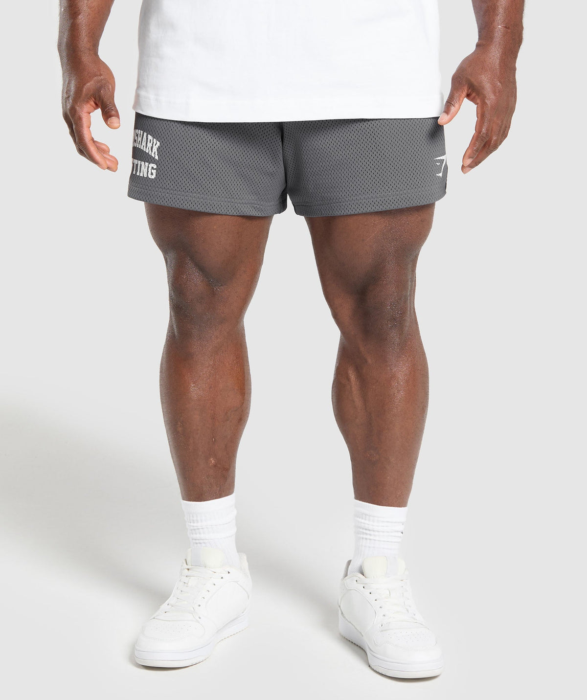Gymshark Lifting Mesh 5" Shorts - Pitch Grey