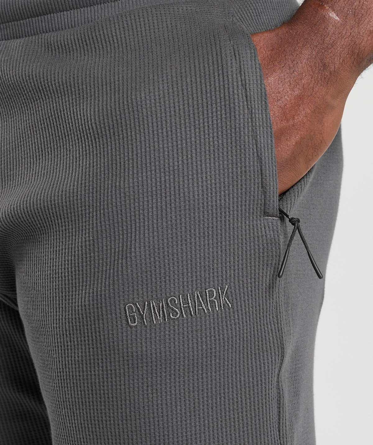Gymshark Waffle Shorts - Onyx Grey - 2