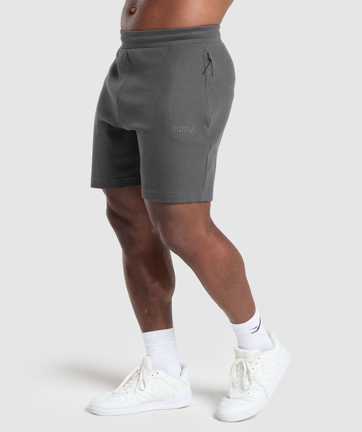Gymshark Waffle Shorts - Onyx Grey - 3