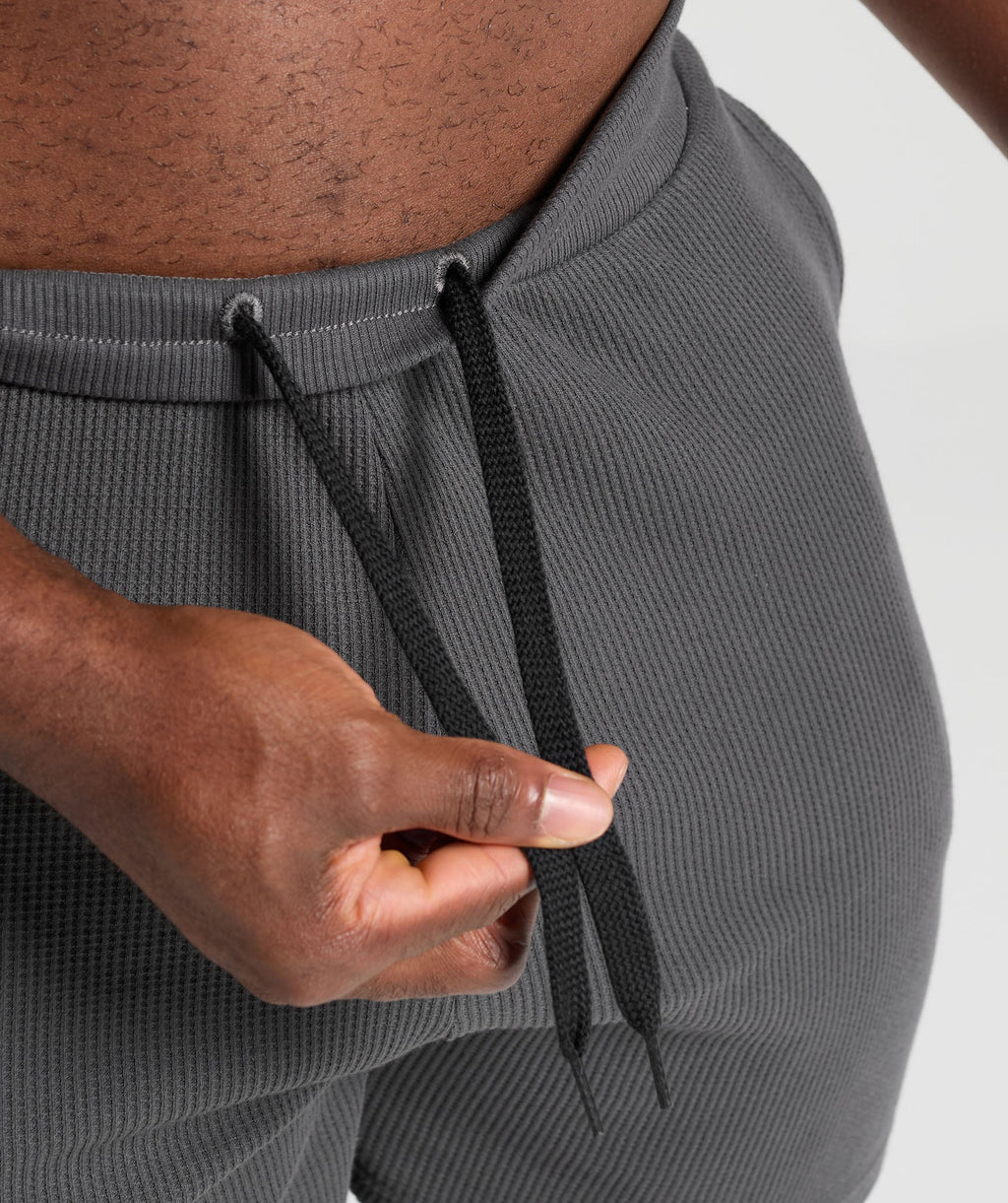 Gymshark Waffle Shorts - Onyx Grey - 5