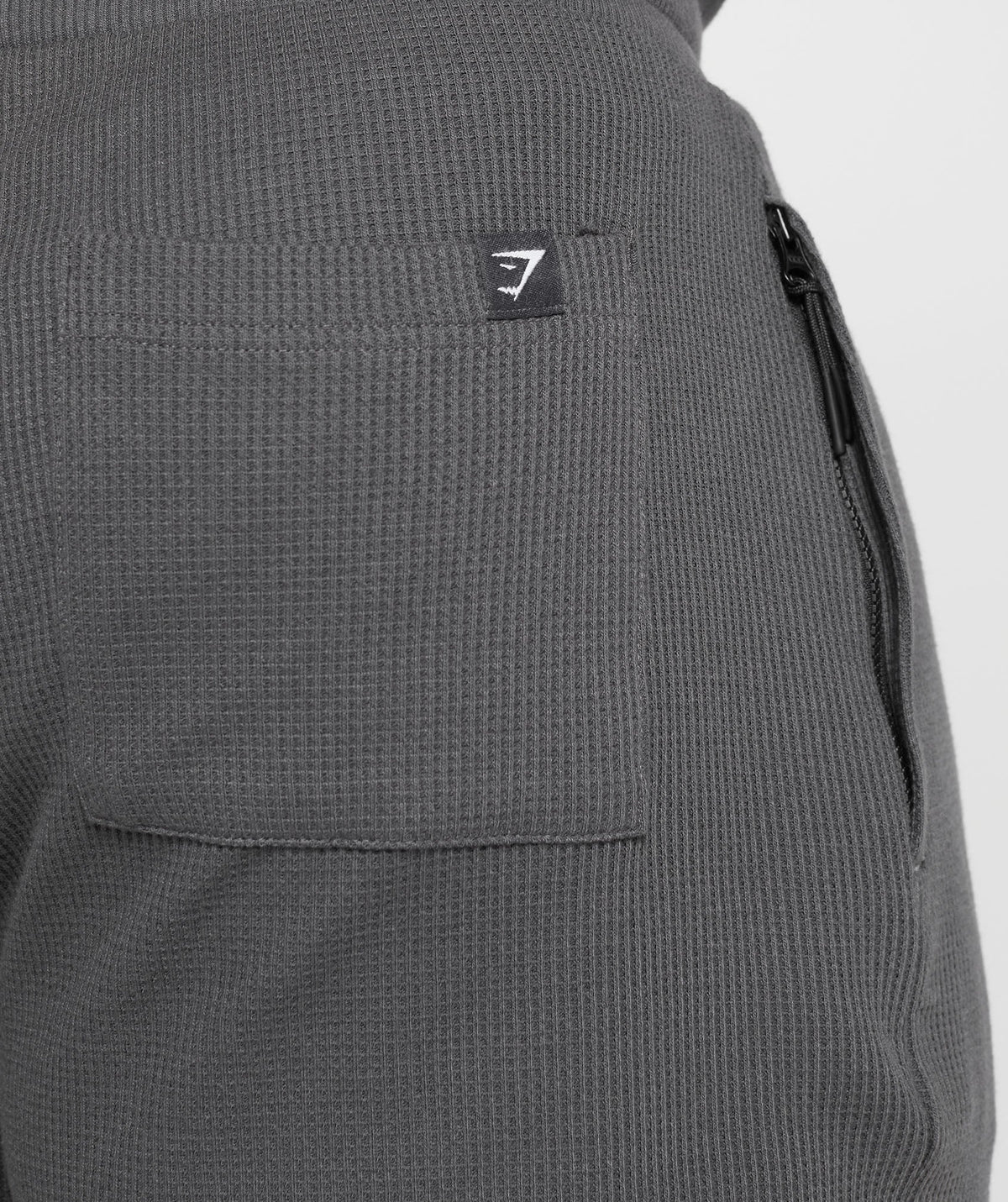 Gymshark Waffle Shorts - Onyx Grey - 6