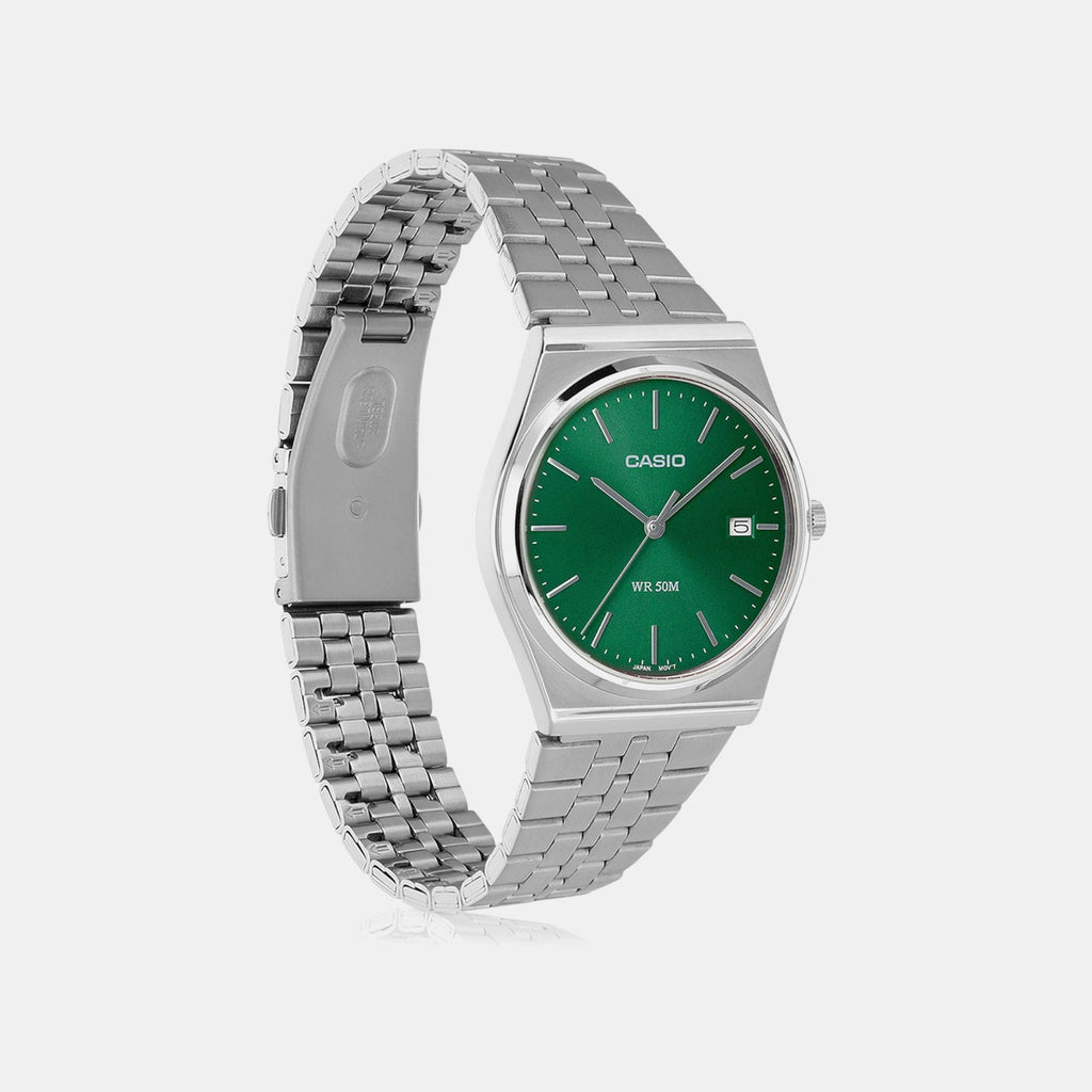 Casio Enticer Men Quartz Green Dial Analog Stainless Steel Watch A2236 - 3