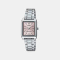 Casio Enticer Women Quartz Pink Dial Analog Stainless Steel Watch A2281 - 1