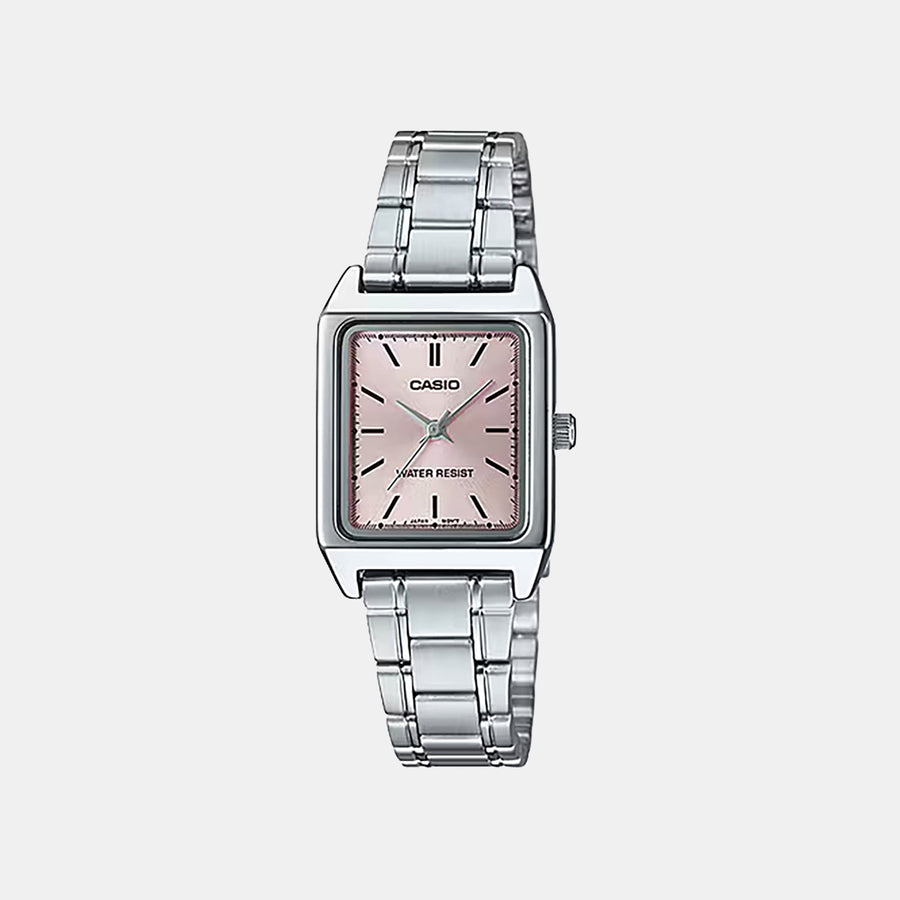 Casio Enticer Women Quartz Pink Dial Analog Stainless Steel Watch A2281