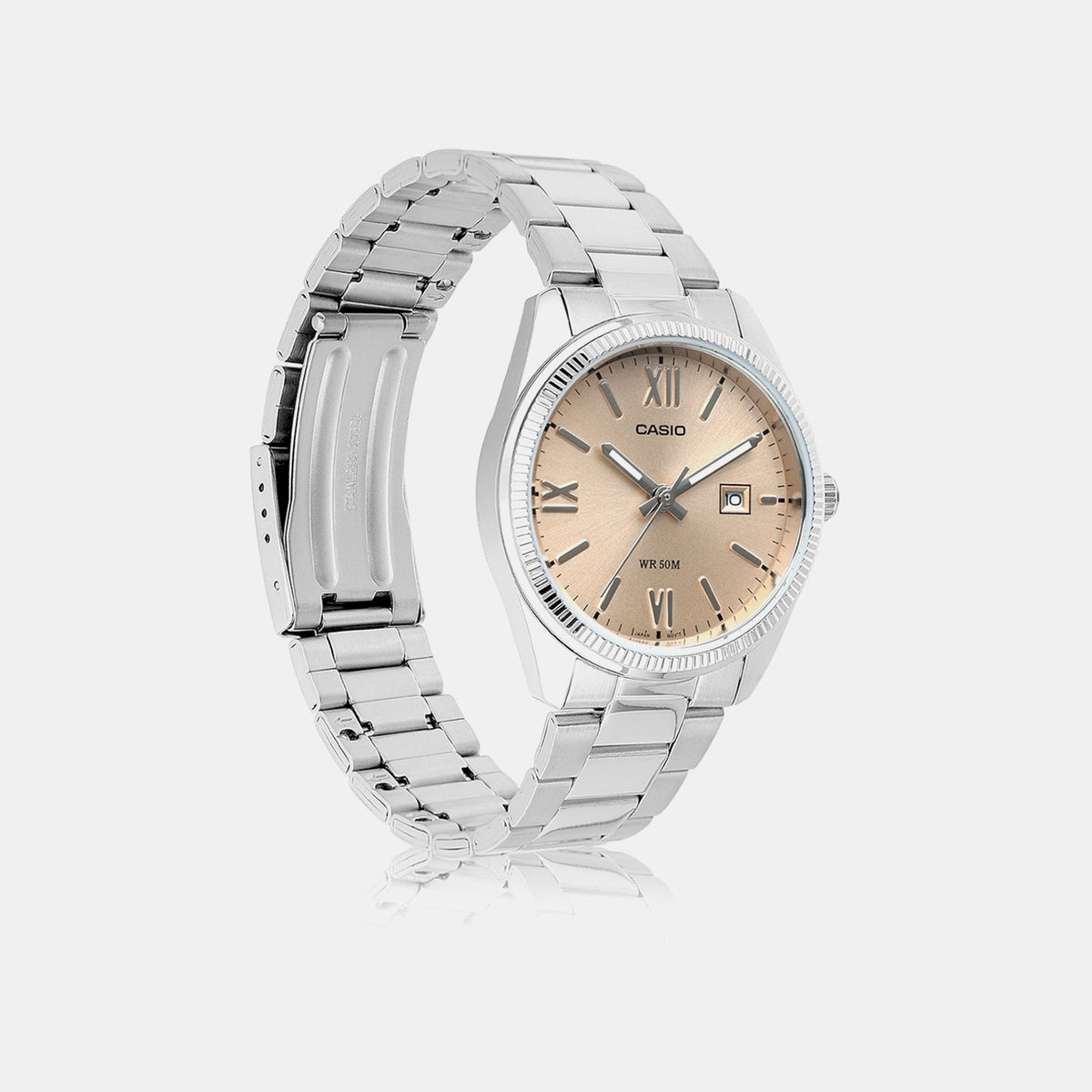 Casio Enticer Women Quartz Cream Dial Analog Stainless Steel Watch A2361 - 3