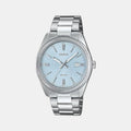 Casio Enticer Men Quartz Blue Dial Analog Stainless Steel Watch A2394 - 1