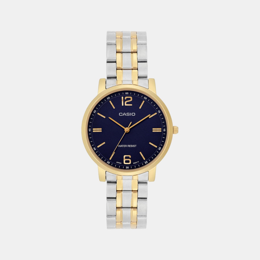 Casio Enticer Women Quartz Blue Dial Analog Stainless Steel Watch A2444 - 1