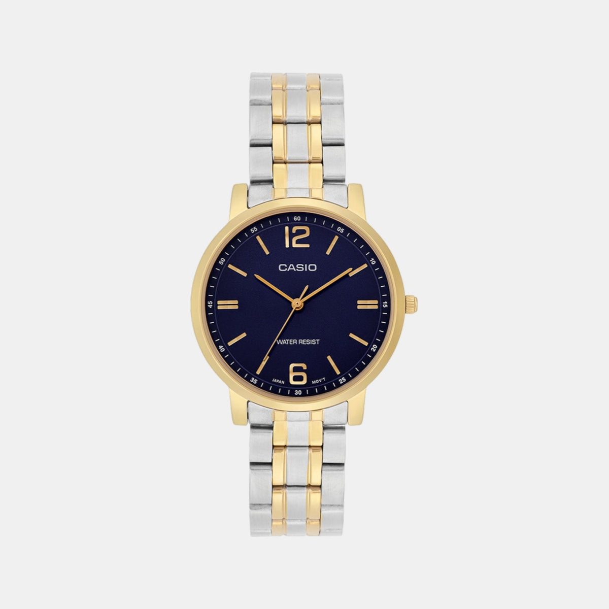 Casio Enticer Women Quartz Blue Dial Analog Stainless Steel Watch A2444 - 1