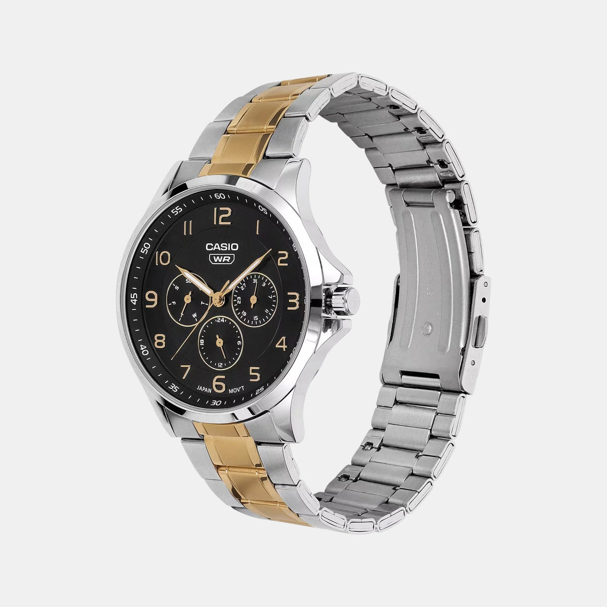 Casio Enticer Men Quartz Black Dial Analog Stainless Steel Watch A2452 - 4
