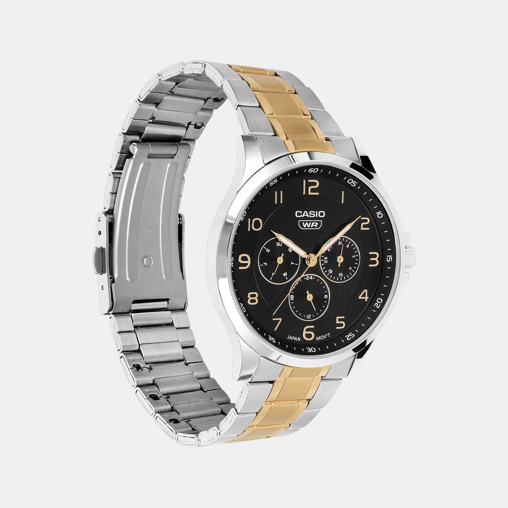 Casio Enticer Men Quartz Black Dial Analog Stainless Steel Watch A2452 - 3