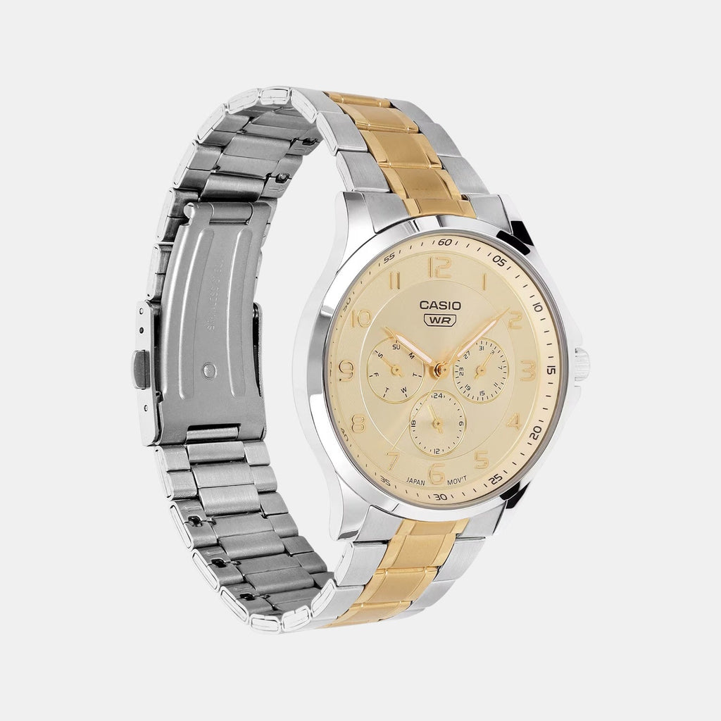 Casio Enticer Men Quartz Champagne Dial Analog Stainless Steel Watch A2453 - 3