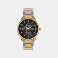 Casio Men Quartz Black Dial Analog Stainless Steel Watch A2459 - 1