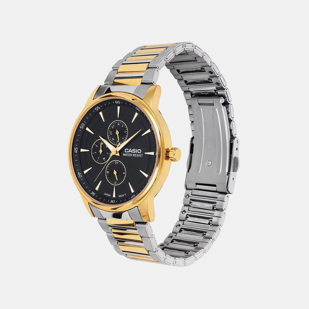 Casio Men Quartz Black Dial Analog Stainless Steel Watch A2459 - 2