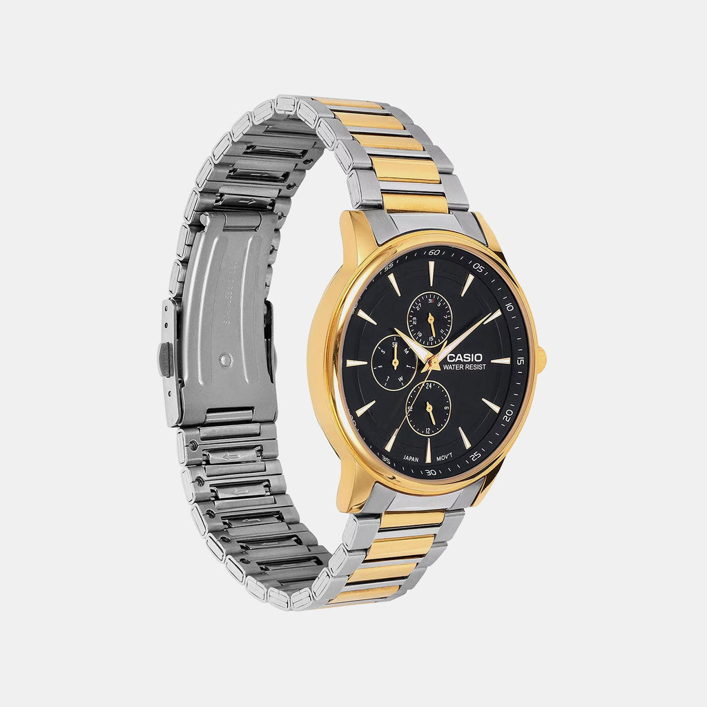 Casio Men Quartz Black Dial Analog Stainless Steel Watch A2459 - 3