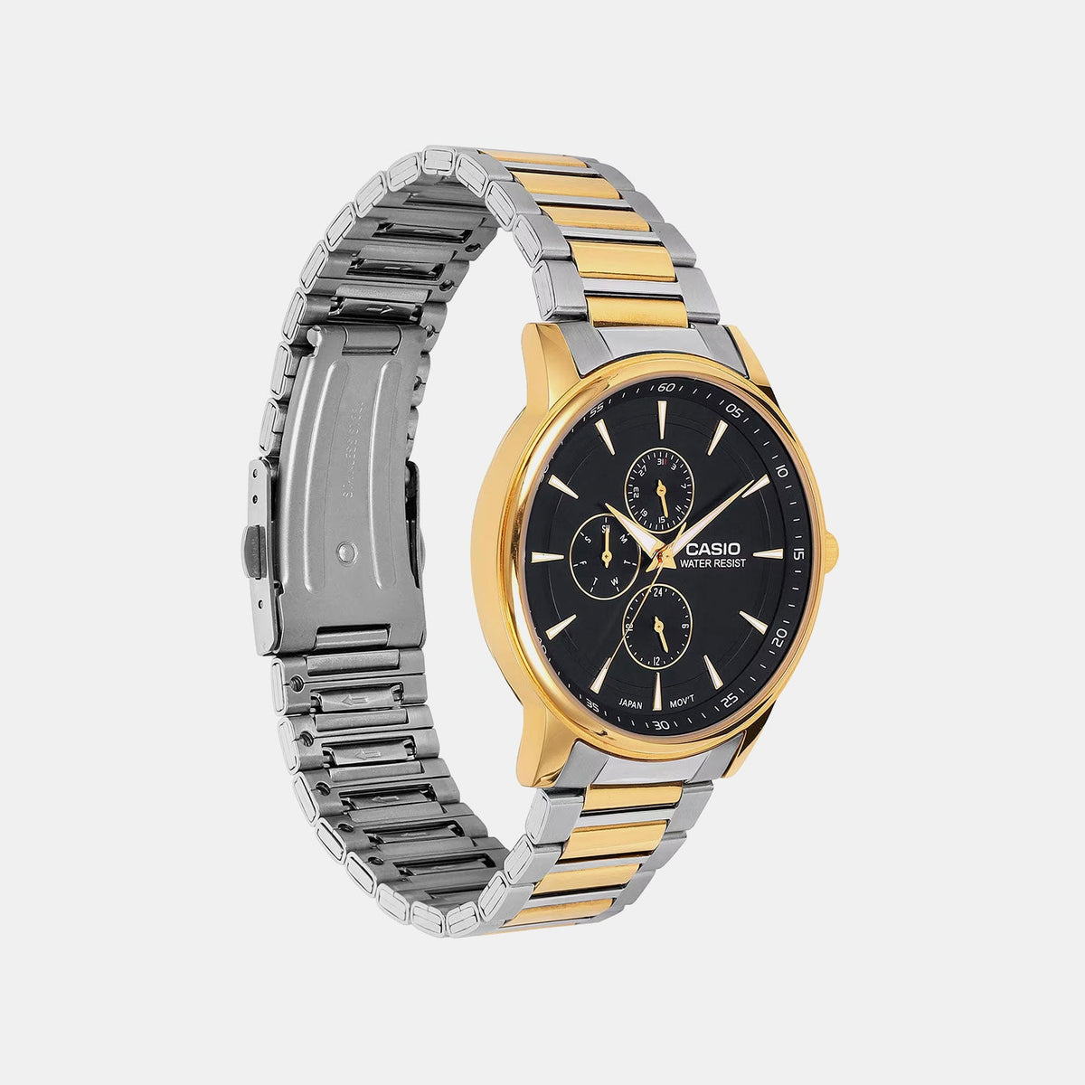 Casio Men Quartz Black Dial Analog Stainless Steel Watch A2459 - 3