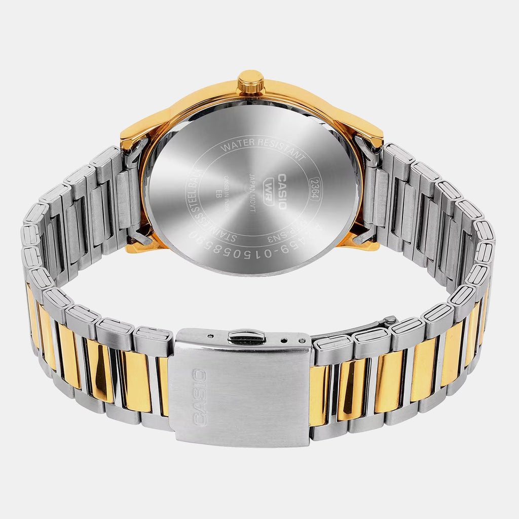 Casio Men Quartz Black Dial Analog Stainless Steel Watch A2459 - 4