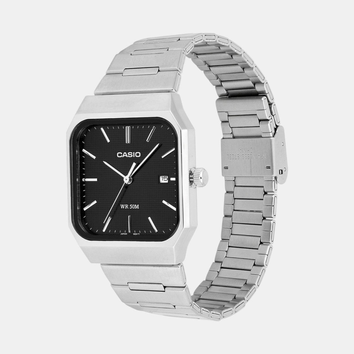 Casio Enticer Men Quartz Black Dial Analog Stainless Steel Watch A2465 - 3