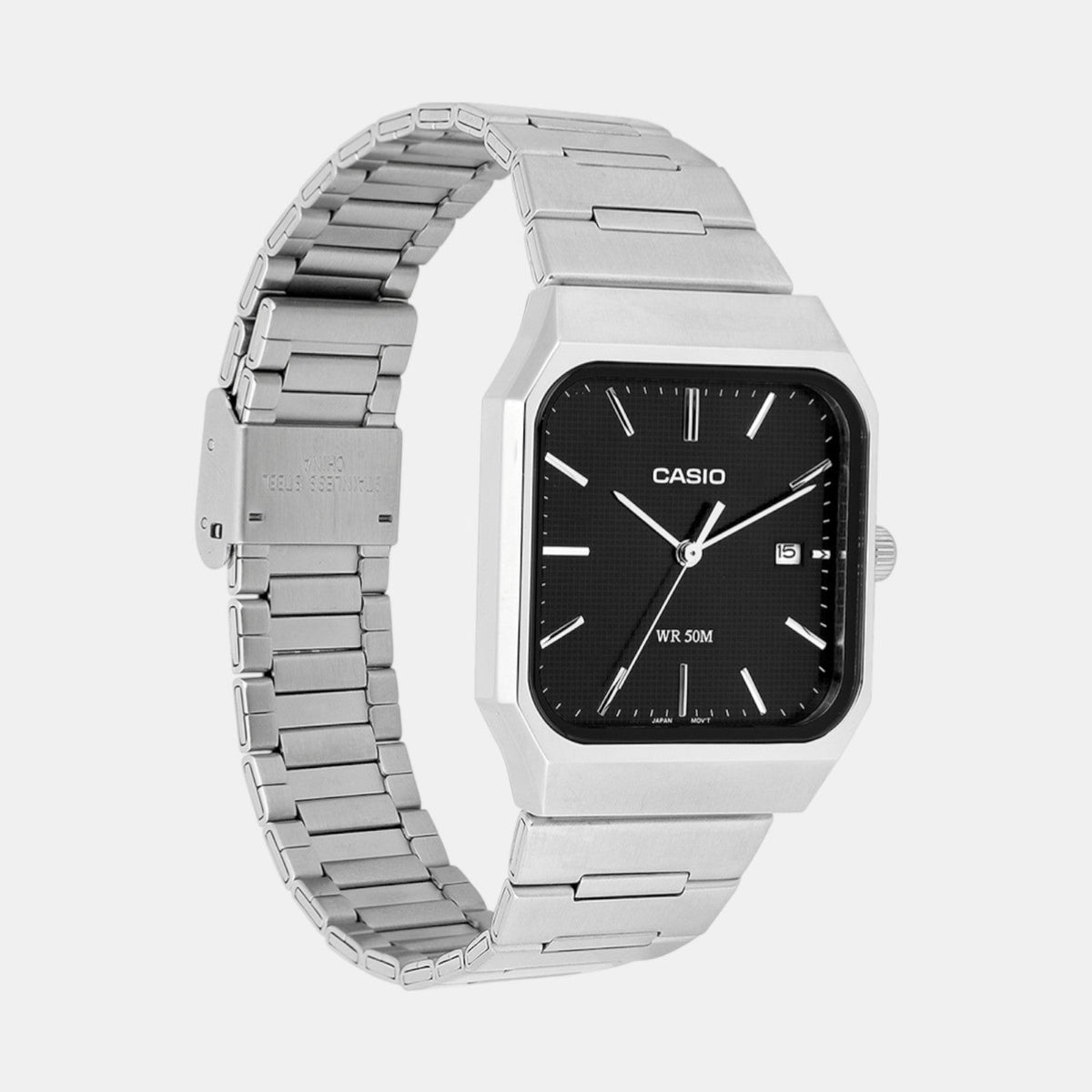 Casio Enticer Men Quartz Black Dial Analog Stainless Steel Watch A2465 - 2