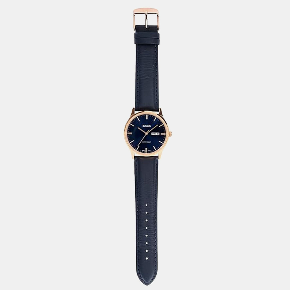 Casio Enticer Men Quartz Blue Dial Analog Leather Watch A2516 - 5