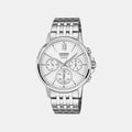 Casio Enticer Men Quartz White Dial Chronograph Stainless Steel Watch A2542 - 1