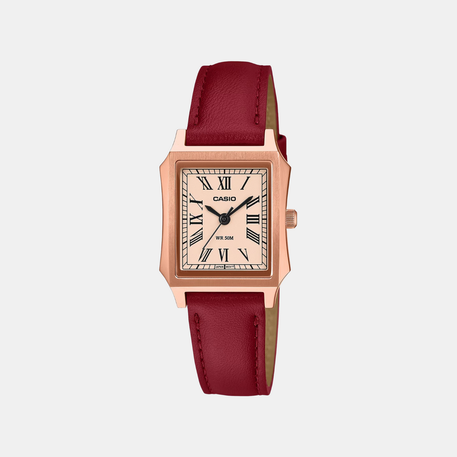 Casio Women Quartz Pink Dial Analog Stainless Steel Watch A2558
