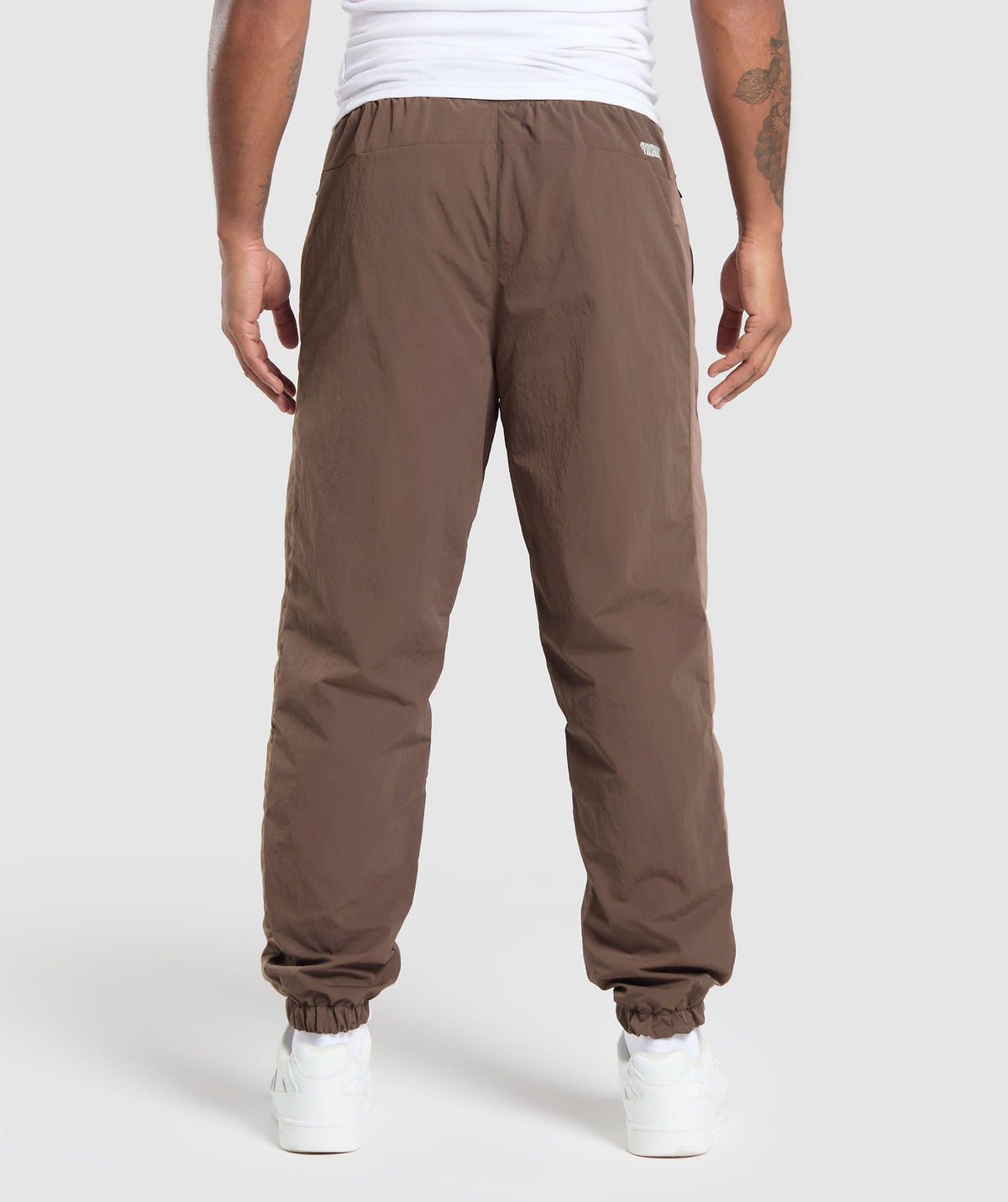 Gymshark Retro Track Pant - Walnut Brown/Mocha Mauve/Soft White - 2