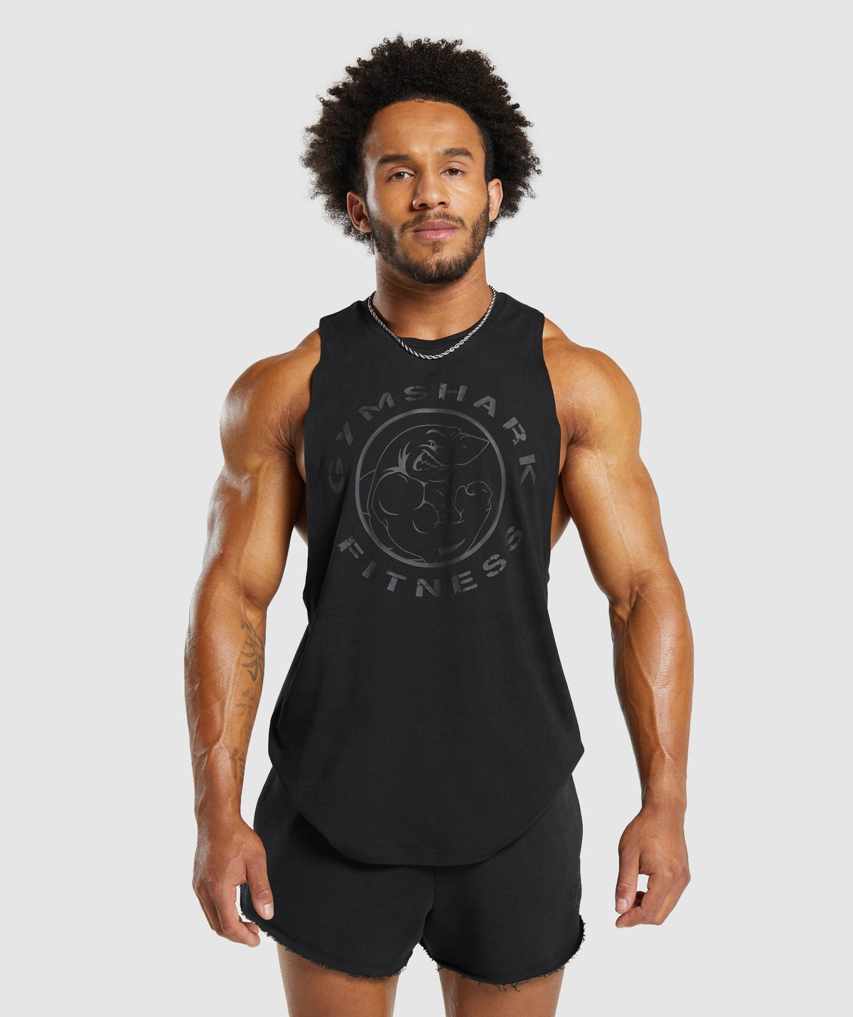 Gymshark Legacy Drop Arm Tank - Black - 4