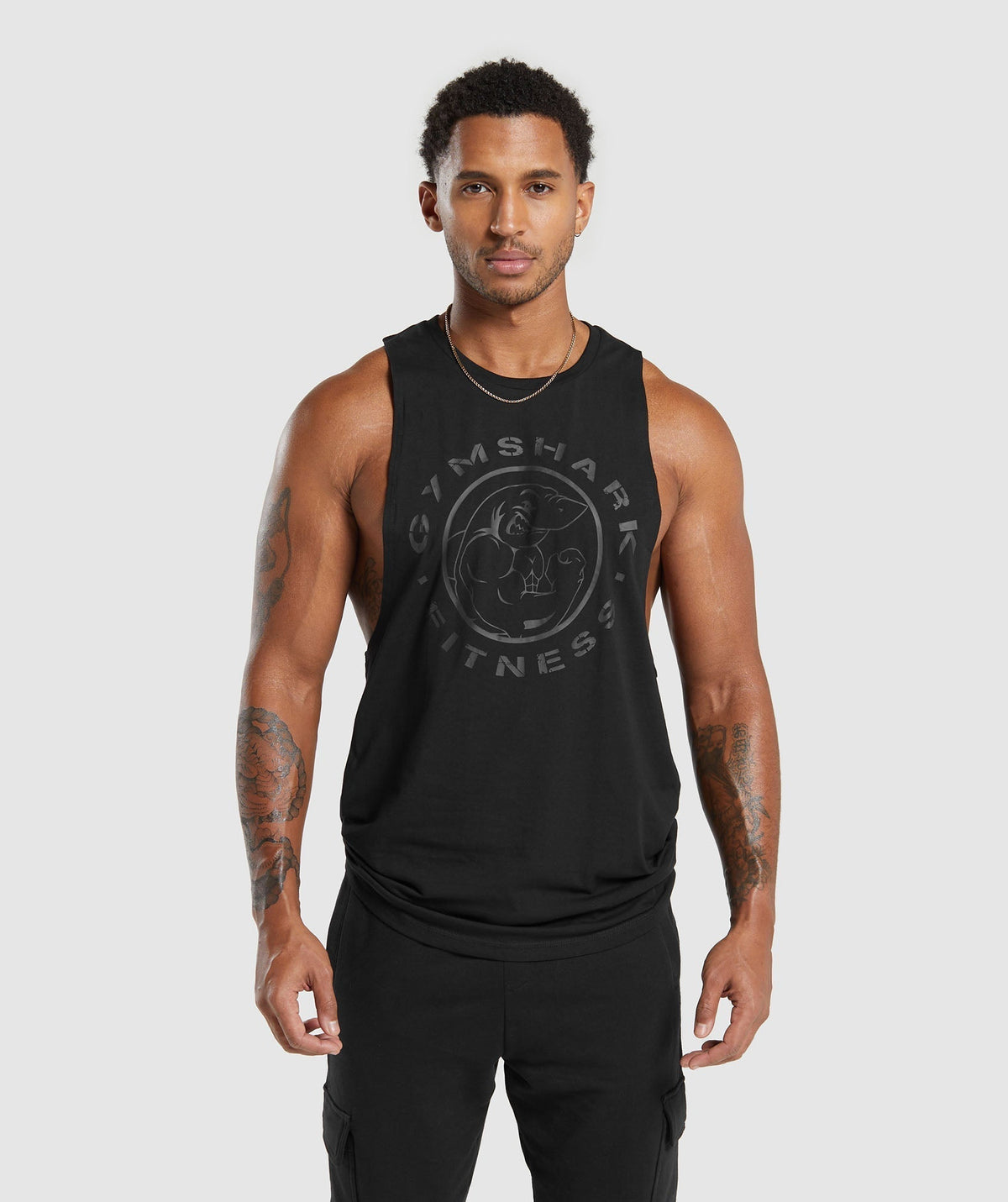 Gymshark Legacy Drop Arm Tank - Black - 5