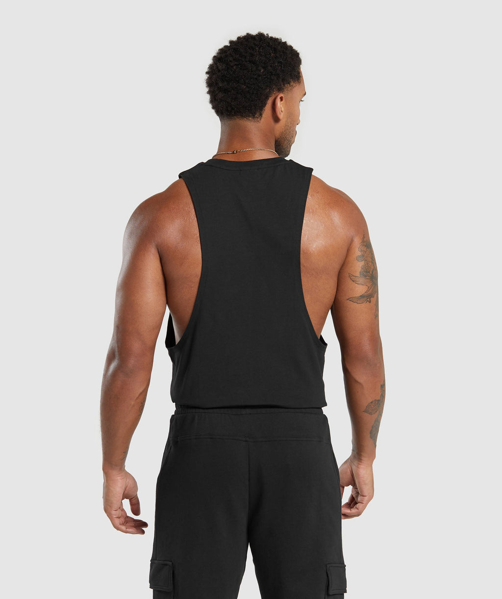 Gymshark Legacy Drop Arm Tank - Black - 6